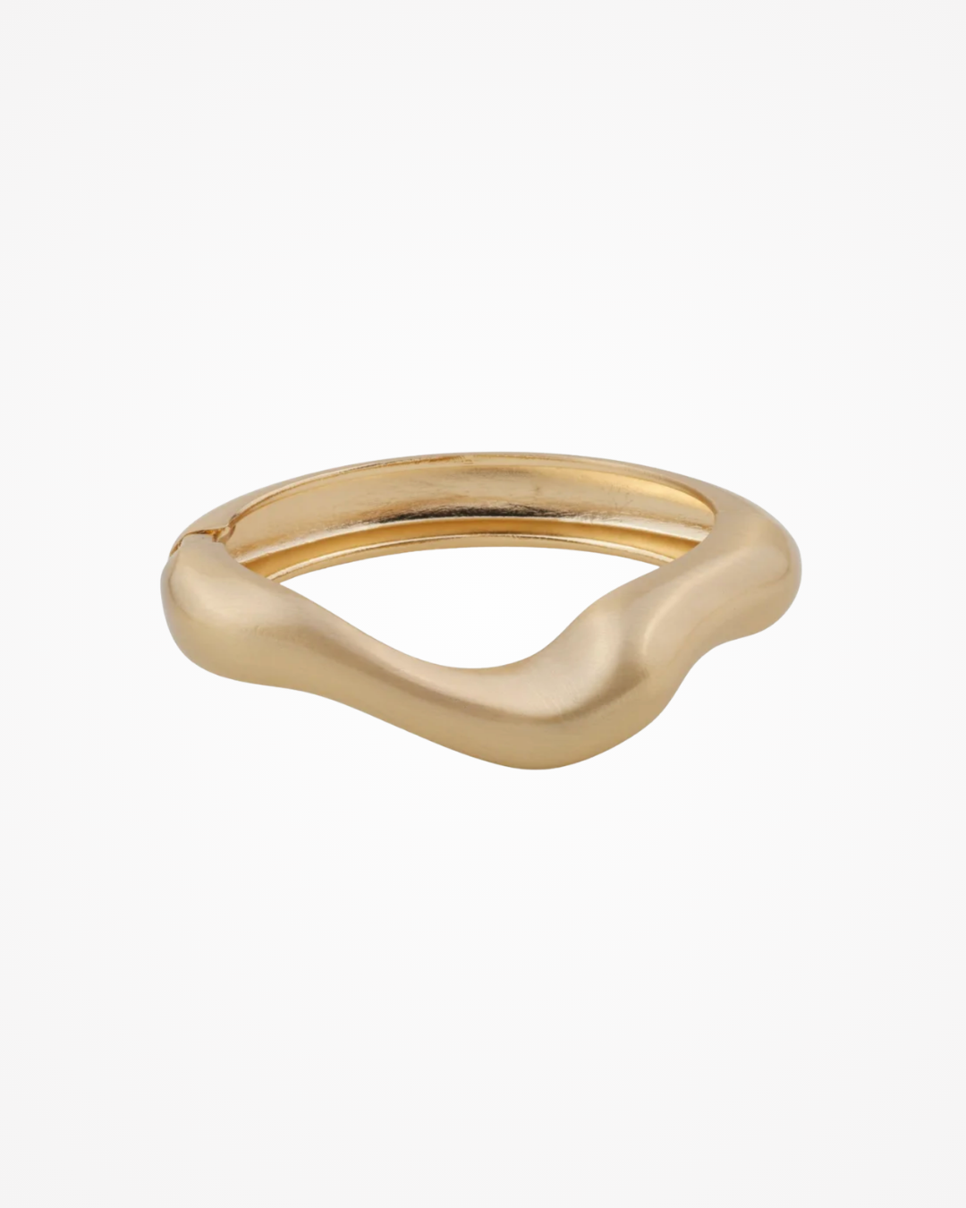 Bracelete Orgânico Acetinado Banho em Ouro 18k - SAYE Joias