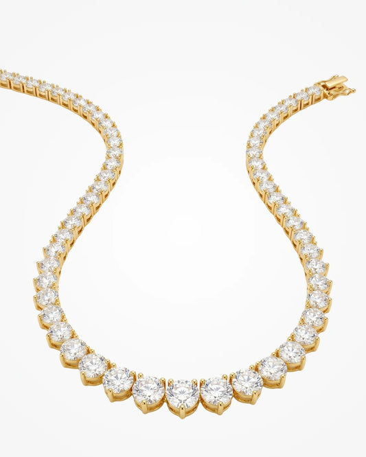 Colar Riviera Zircônia Banhado a Ouro 18k | Brilho Intenso - SAYE Joias