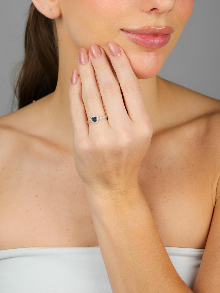 Anel Coração Cravejado | Banhado a Ouro