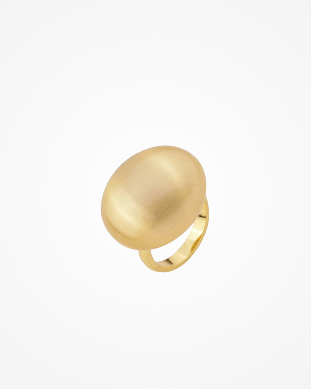 Anel Liso Acetinado Banho em Ouro 18K - SAYE Joias