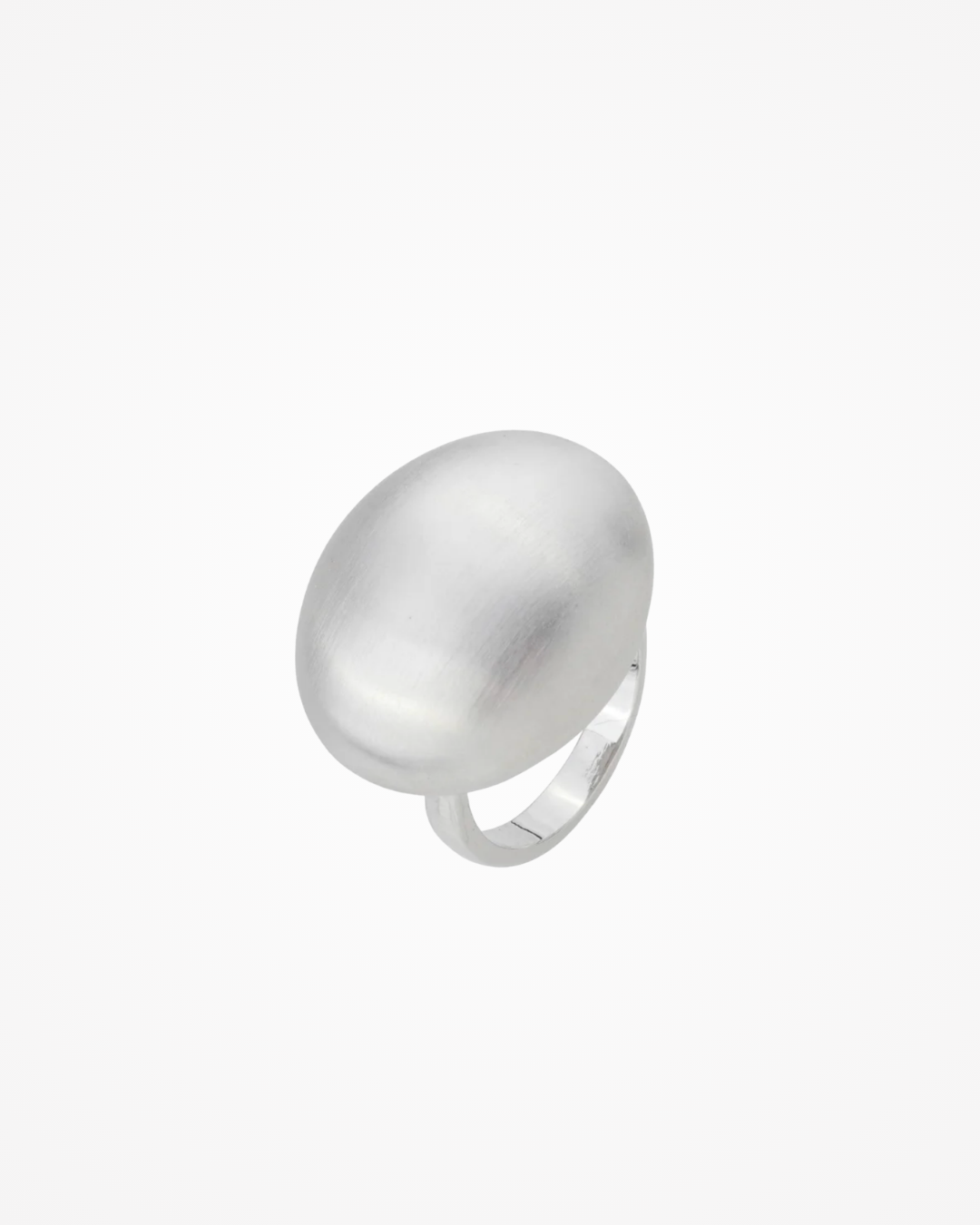 Anel Prateado Liso Acetinado | Banho em Ródio Branco - SAYE Joias