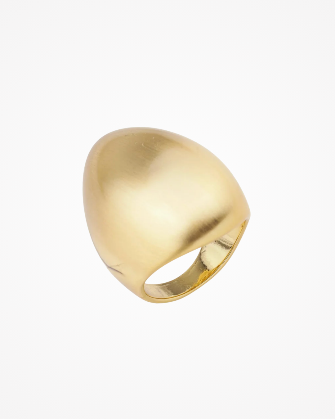 Anel Orgânico Liso Acetinado Banhado a Ouro 18k - SAYE Joias