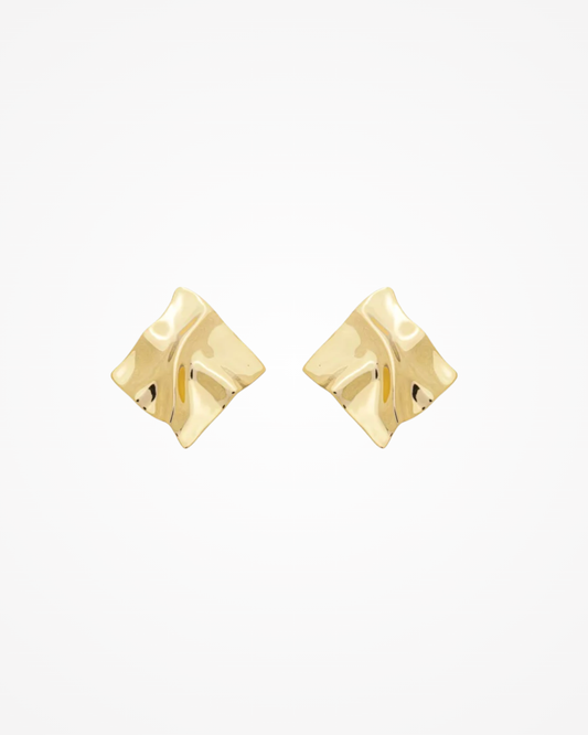 Brinco Orgânico Texturizado | Banho em Ouro 18k - SAYE Joias