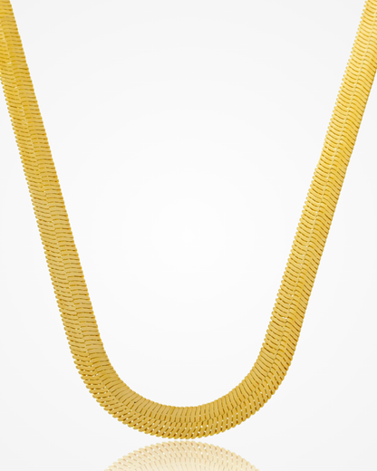 Colar de corrente de malha dourado banho em ouro 18k - SAYE Joias