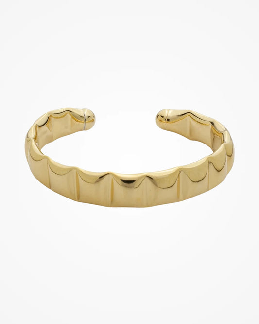 Bracelete Maximalista Ondulado Dourado | Banhado a Ouro 18k - SAYE Joias