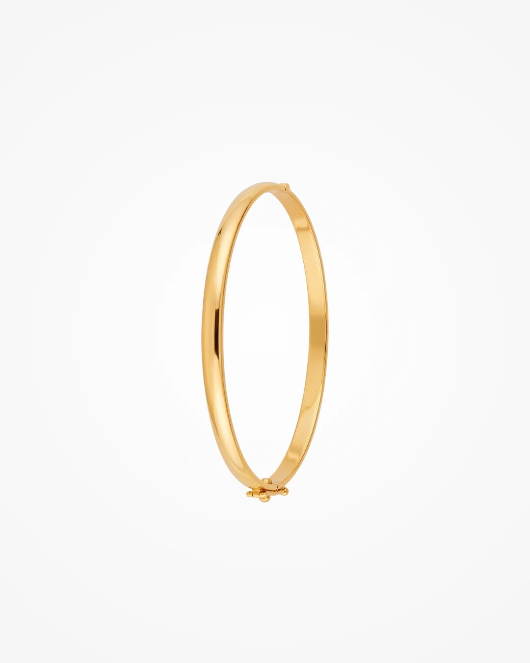 Bracelete Liso Aro Abaulado com Fecho Refinado | Banhado a Ouro 18k - SAYE Joias