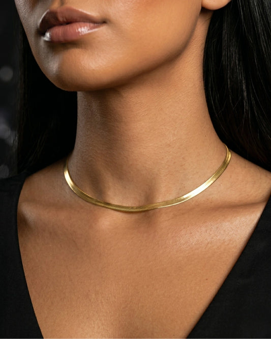 Choker Malha Lisa | Banhado a Ouro 18k - SAYE Joias