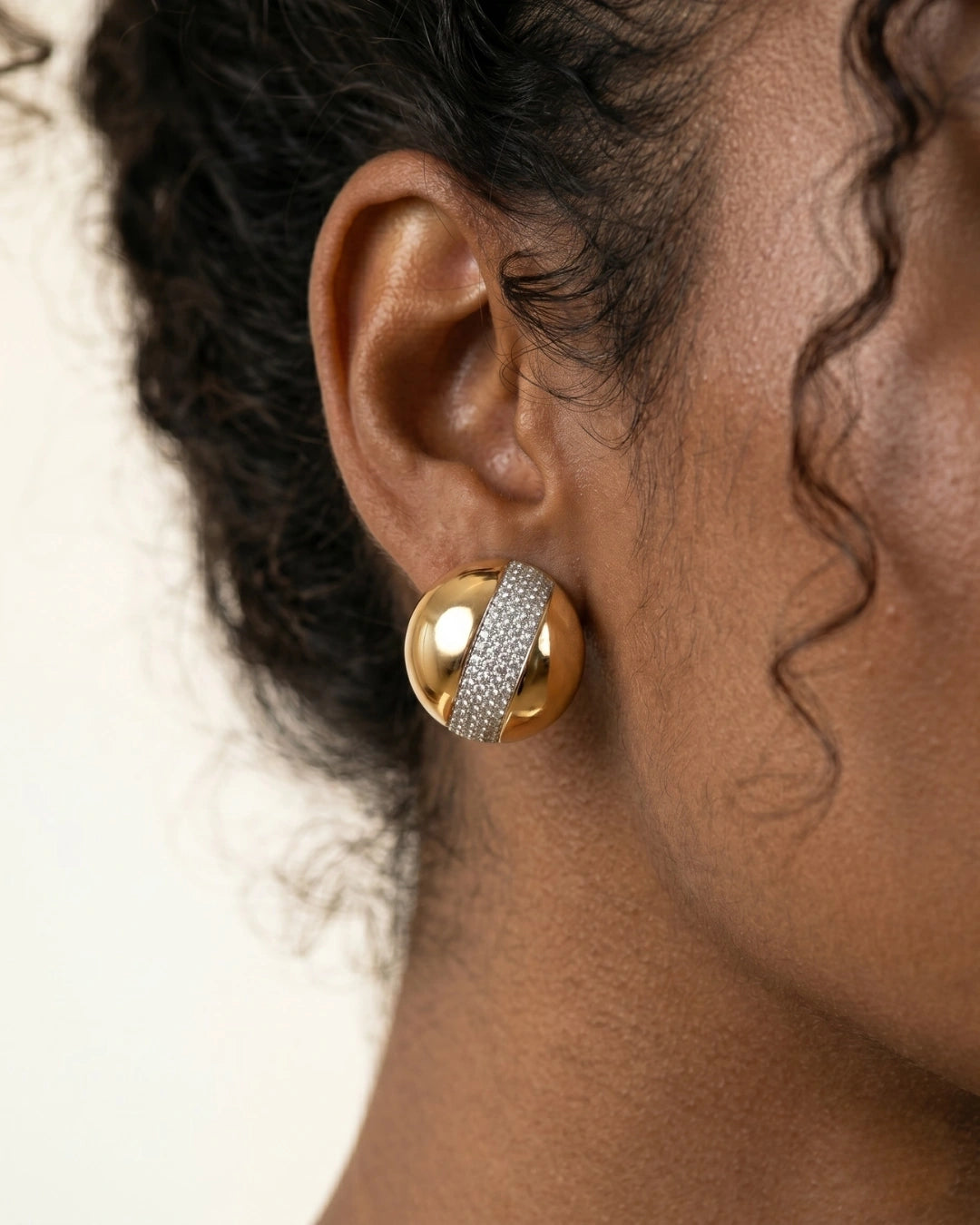 Conjunto Brinco e Anel Zircônia Cristal | Banhado a Ouro 18k - SAYE Joias