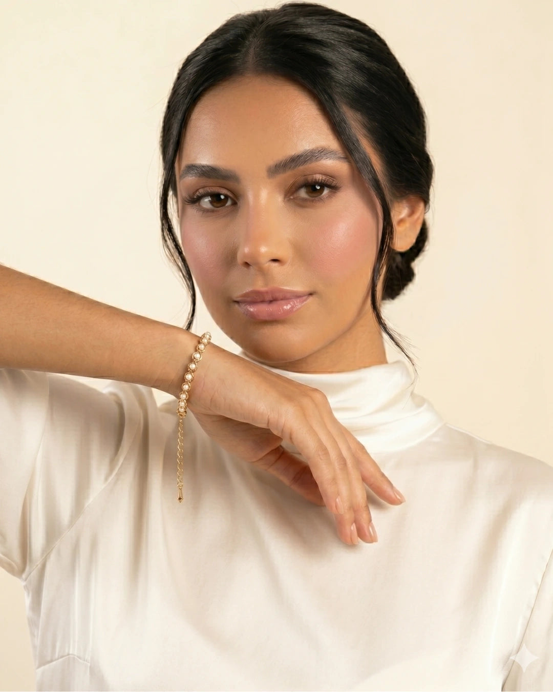 Pulseira de Elos com Mini Pérolas | Banhado a Ouro 18k - SAYE Joias